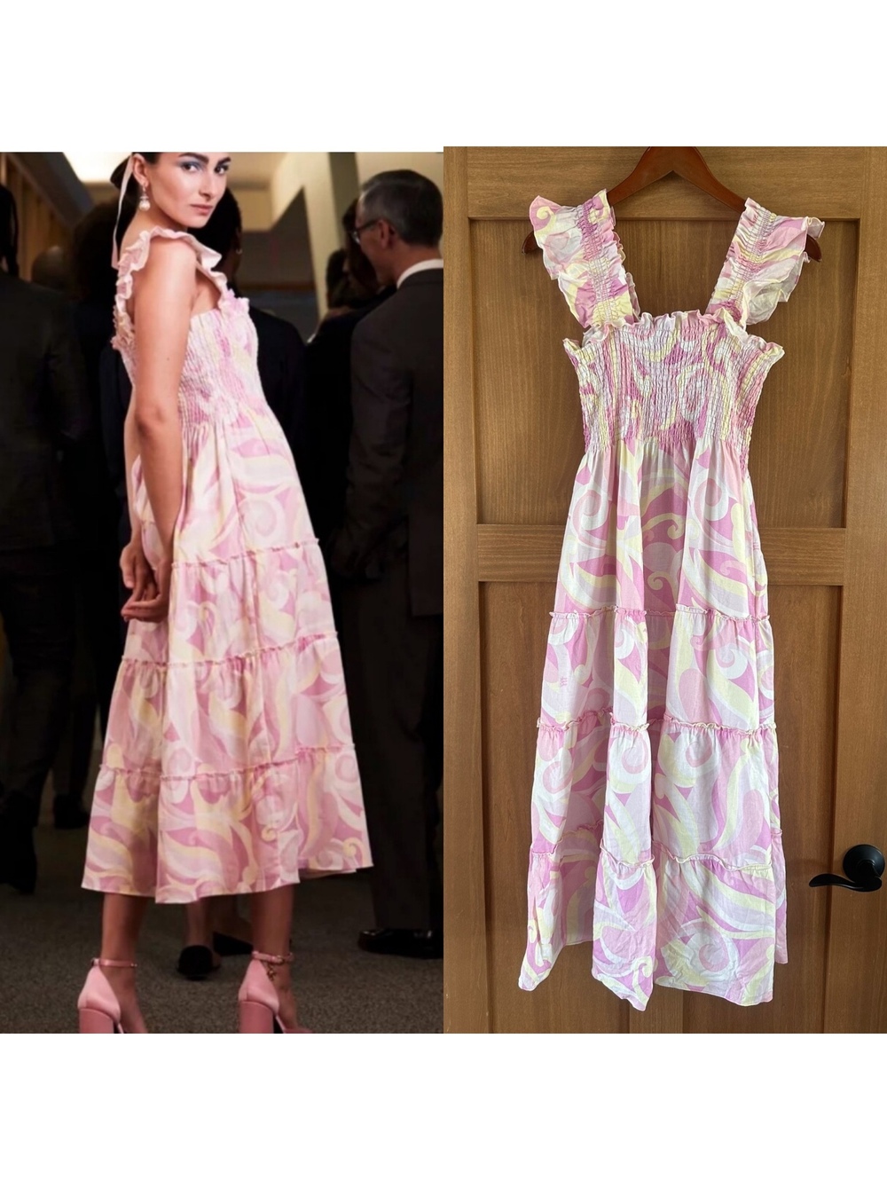 Hill House Home The Ellie Nap Dress in Pink Candy Kaleidoscope Women’s size XS